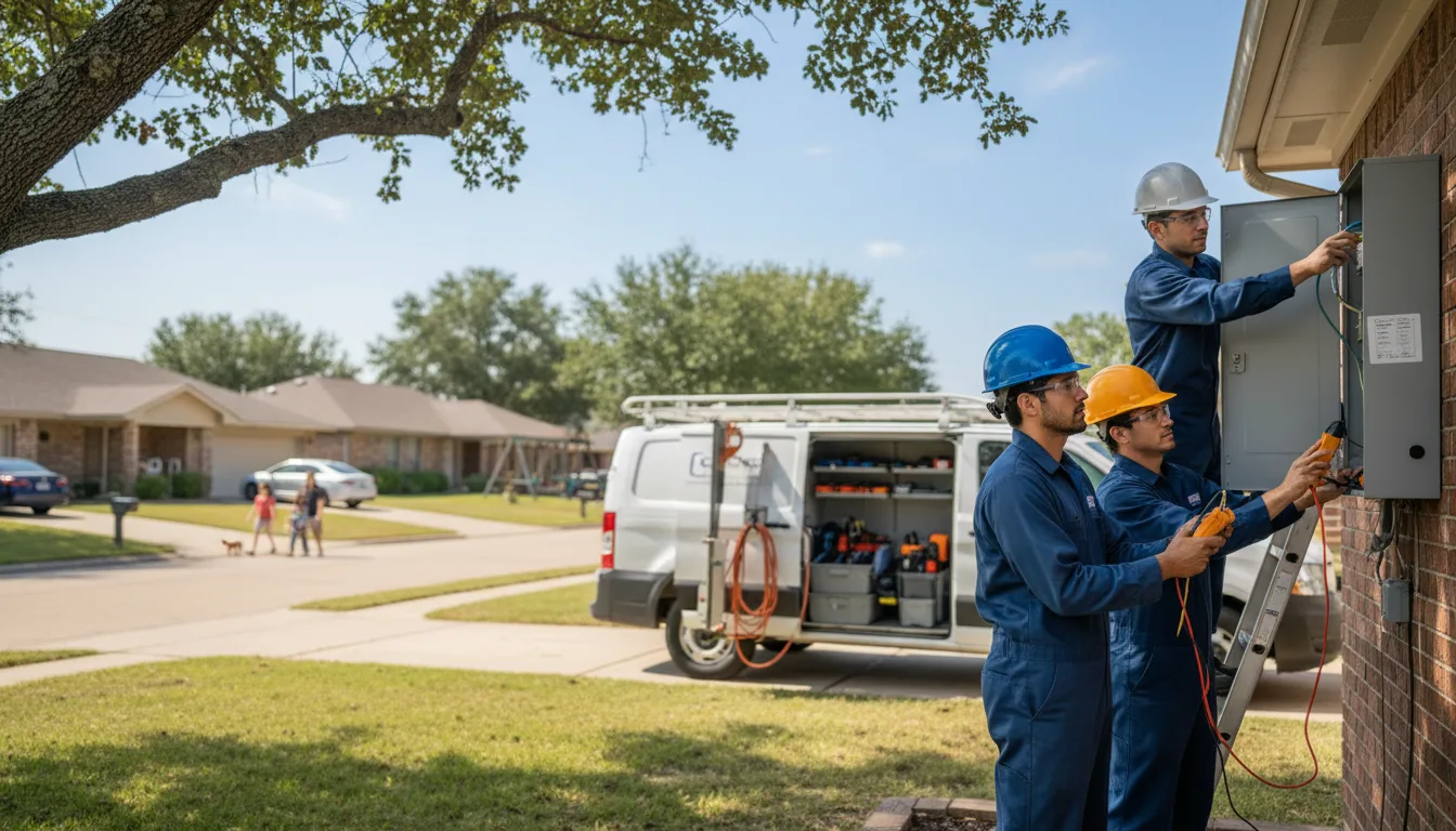 Certified electrician providing emergency electrical services in Arthur City, TX